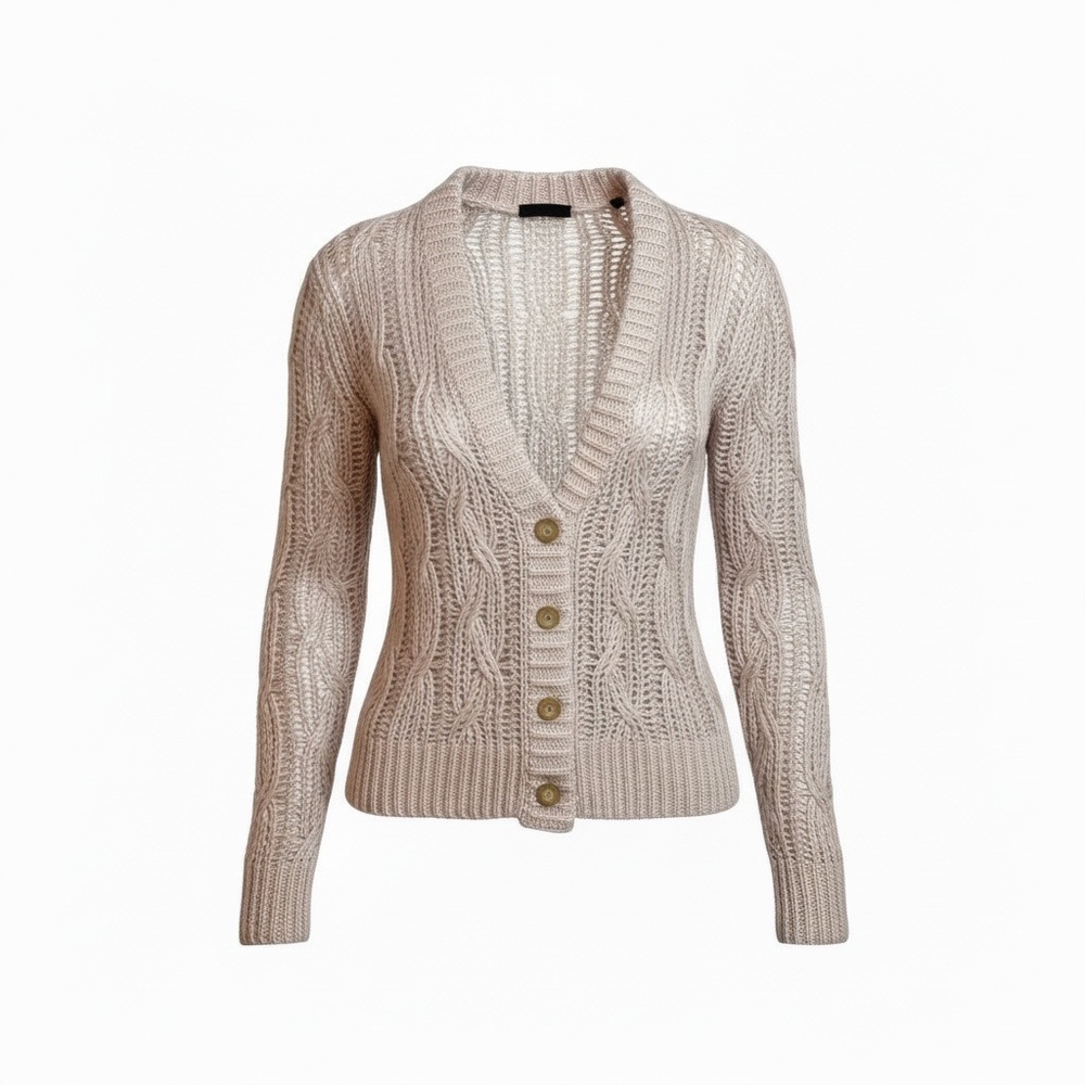ATM | Open Cable Knit Cardigan Sweater